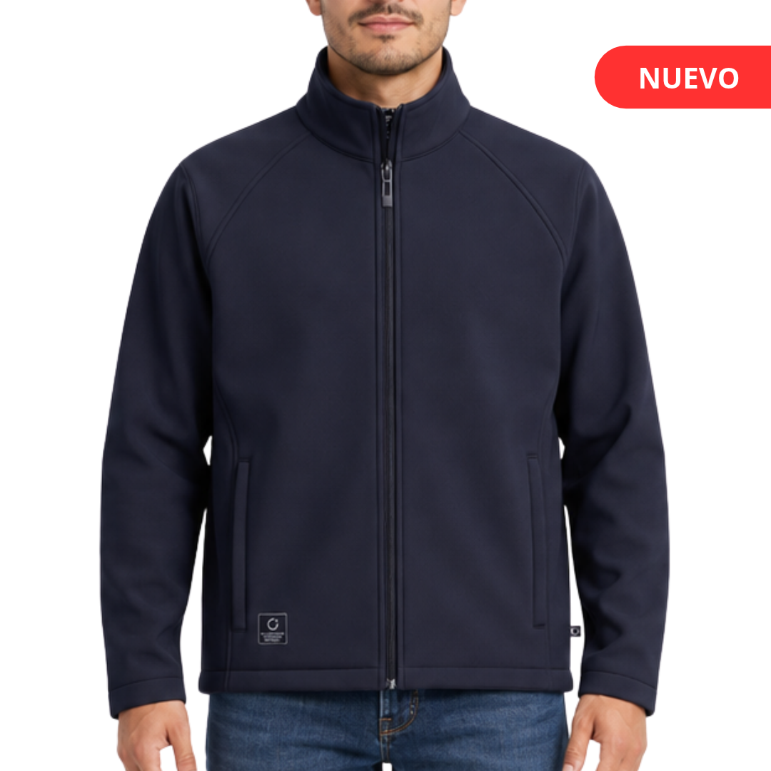 8002U Chamarra Adulto Unisex Softshell 100% poliéster tricapa